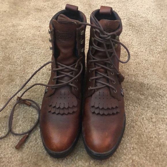 Justin Boots Shoes - Justin Lace Up Ropers Cowboy Boots size 9.5